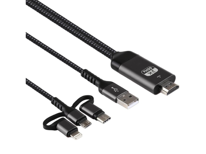 Fast Asia HDMI na Micro-B / USB-C / Lightning 2 m