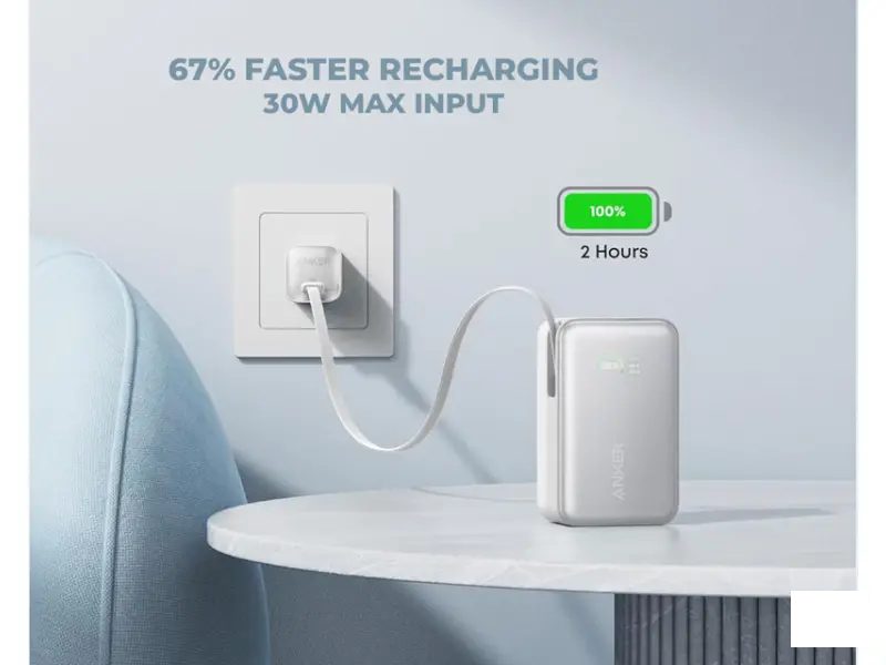 Anker Nano Power bank 10.000 mAh 45 W bijeli