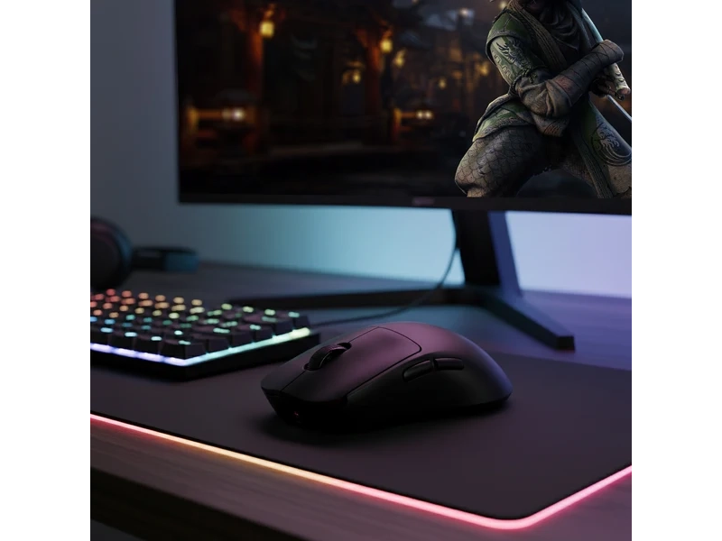 Rampage Miš Whisper crni bežični gaming, 24.000 DPI, punjivi, Huano svičevi