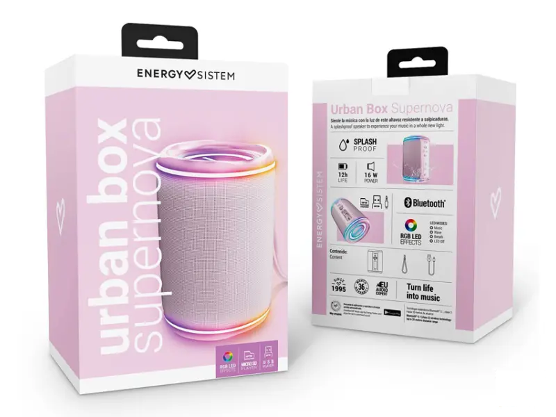 ENERGY SISTEM Urban Box Pink Supernova portable zvučnik roze 