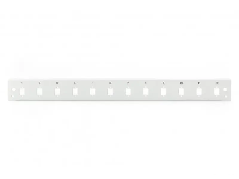 Digitus Fiber optic splice box front panel, 1U, quick lock, 12x LC DX/SC SX/E2000 SX, sivi