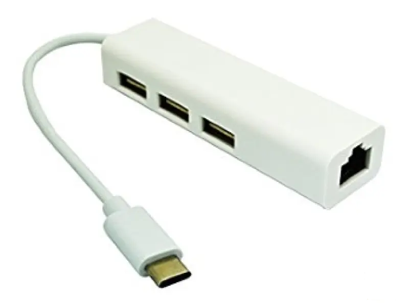 E-GREEN USB 3.1 tip C HUB (3 port USB 2.0 + 1port fast ethernet) 