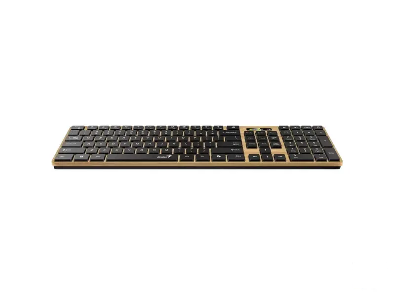 Genius SlimStar 7250 AI, bežicna membranska tastatura, BT, drvena