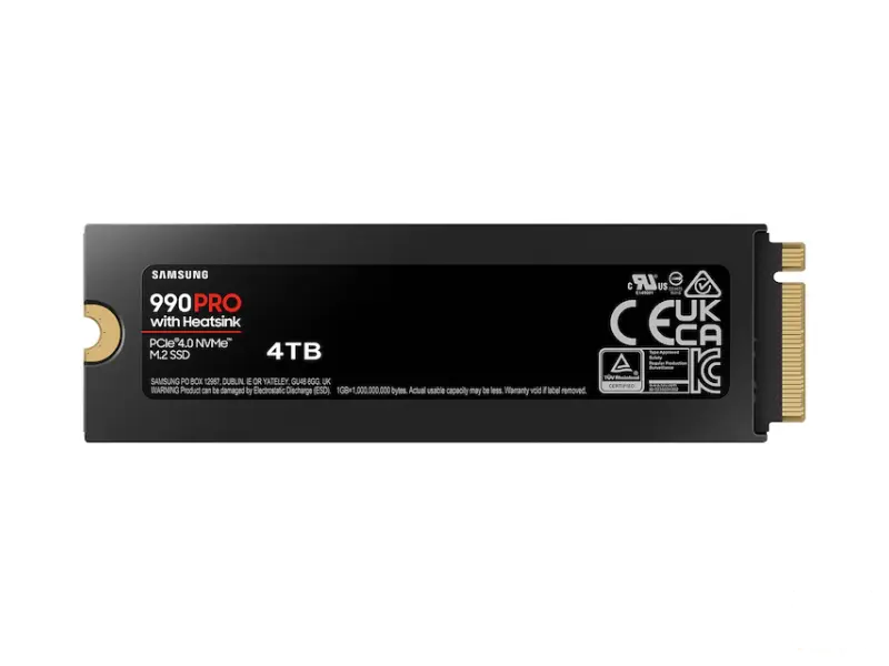 SAMSUNG 4TB M.2 NVMe  MZ-V9P4T0CW 990 Pro Series Heatsink SSD 