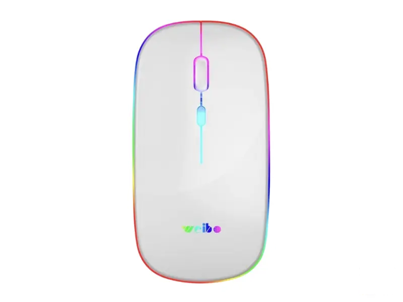 WEIBO RF-6800 Bežični RGB miš beli 