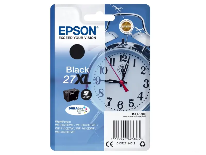 EPSON C13T27114012 Ink Jet Br. 27XL, Black, 17,7ml