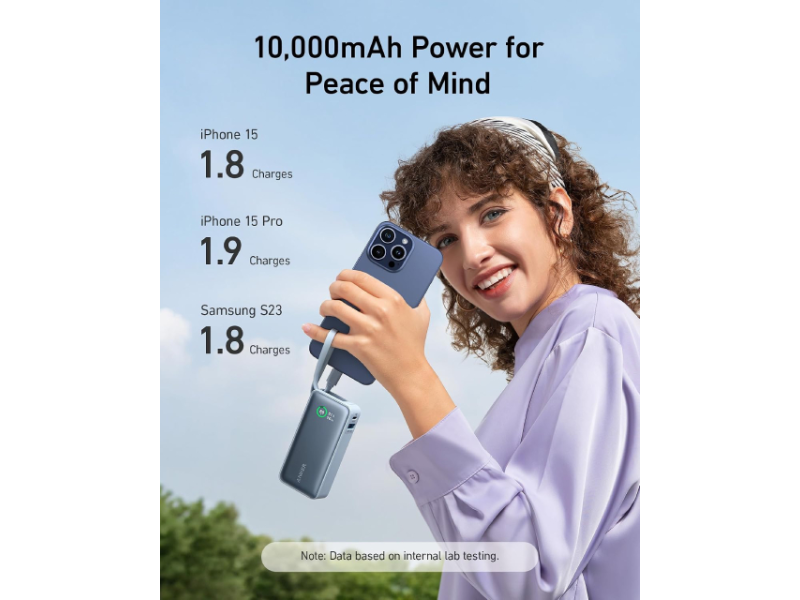 Anker Nano Power bank 10.000 mAh 30 W crni