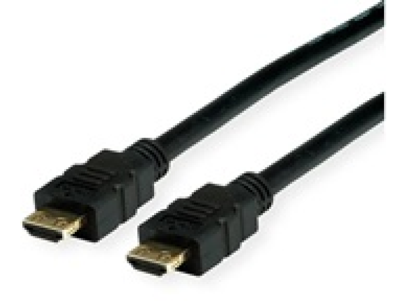 Rotronic 11.99.5694 VALUE HDMI 4K Ultra HD kabl + Ethernet, M/M, 3840 x 2160 @60Hz (4K, UHD-1), HDMI Ultra High Speed (HDMI 2.0), Resistant Plug,5 m, crni