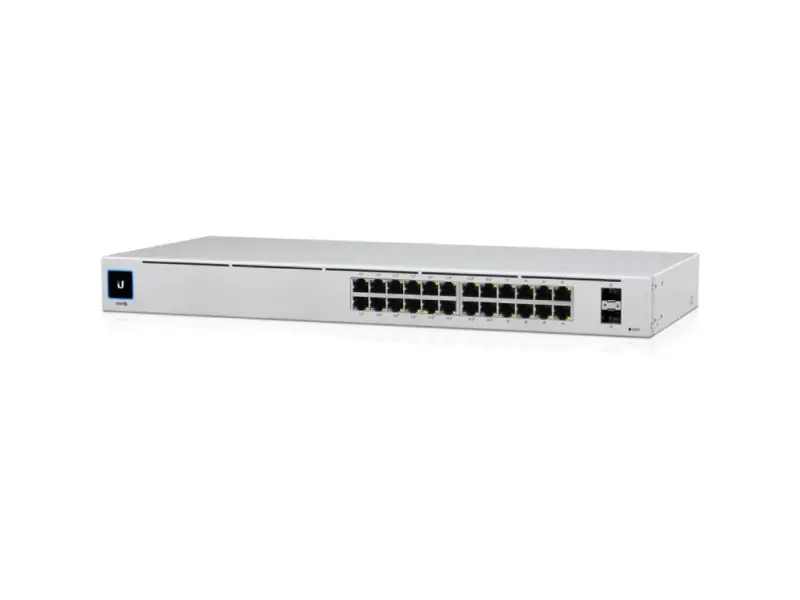 UBIQUITI USW-24-POE 24-port Layer 2 PoE switch, fanless, 24 GbE RJ45 ports(16 PoE/PoE+),2*SFP, 95W