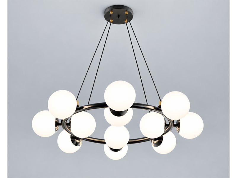 MARLUX 9649BK-8 viseći luster sa 8 kugli crni
