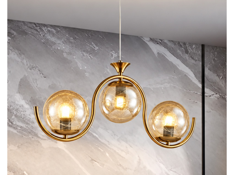 MARLUX 9637-3 viseći luster sa 3 kugle zlatni