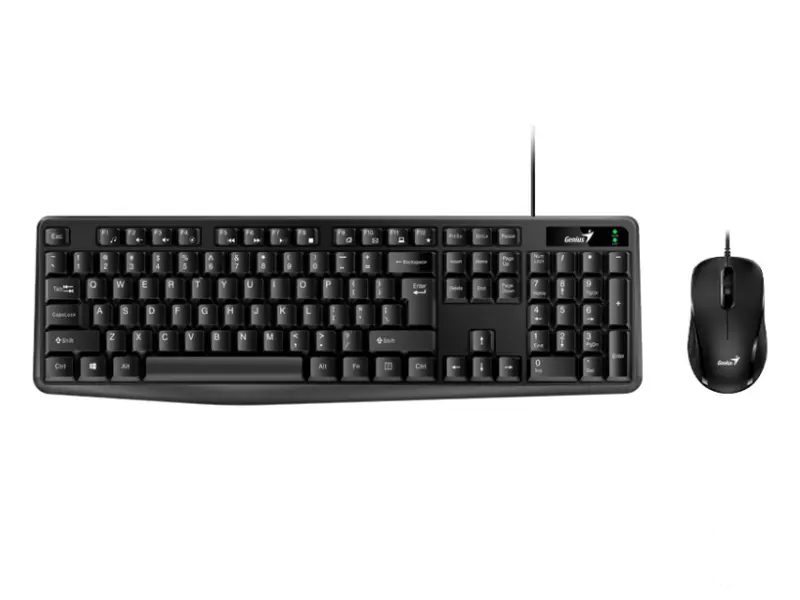 GENIUS KM-170 USB YU crna tastatura+ USB crni miš 