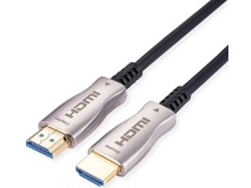 Rotronic 14.99.3479 VALUE HDMI 4K Ultra HD kabl+ Ethernet, M/M Active Optical (AOC), 3840x2160 @60Hz, 15 m, crni