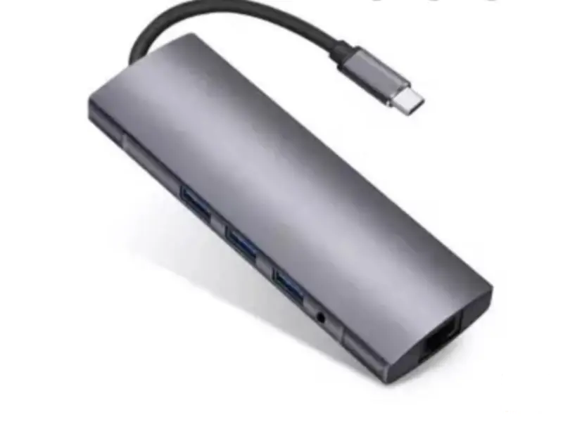 FAST ASIA Adapter-konvertor TIP-C na HDMI + 4XUSB 3.0 + TIP C + SD/Micro + Audio+VGA + RJ45 
