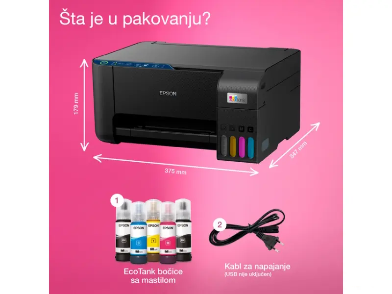 EPSON L3271 EcoTank ITS wireless multifunkcijski inkjet štampač 