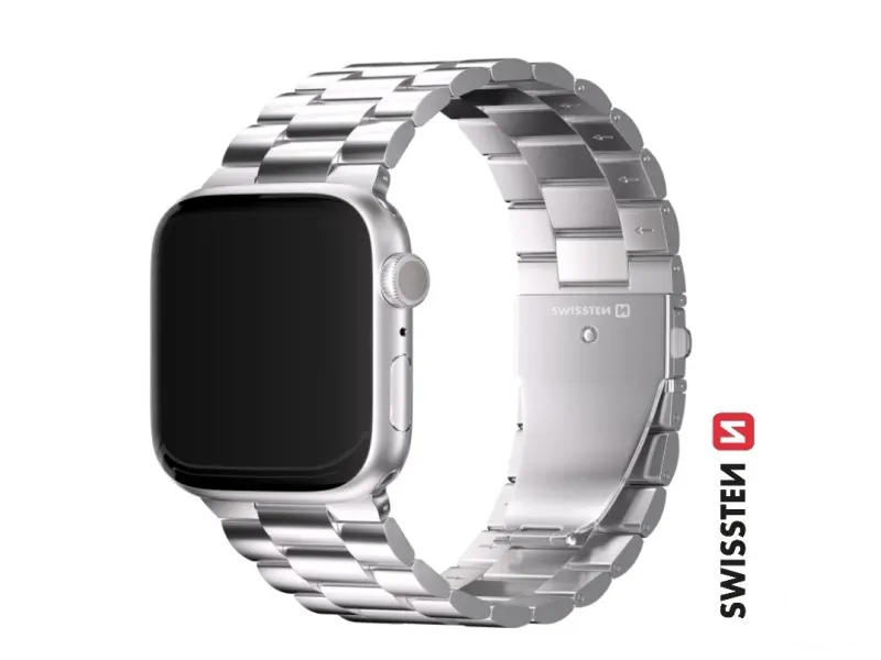 Swissten Metal band for Apple watch, silver (42, 44, 45, 49) mm