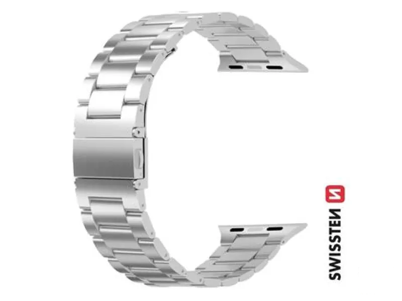 Swissten Metal band for Apple watch, silver (42, 44, 45, 49) mm
