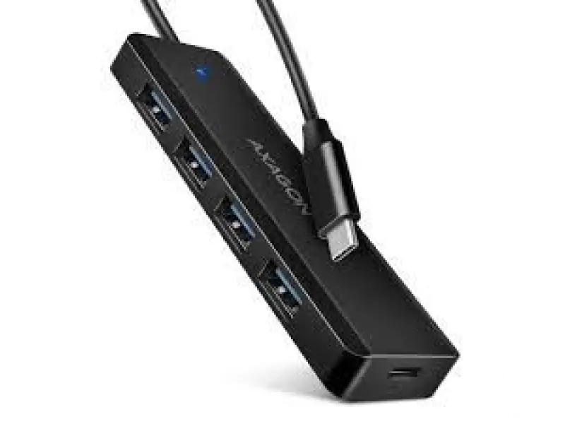 Axagon USB HUB 4 x USB 3.2 Gen1, USB-CM, 19cm, USB-C power IN, Axagon HUE-C1C