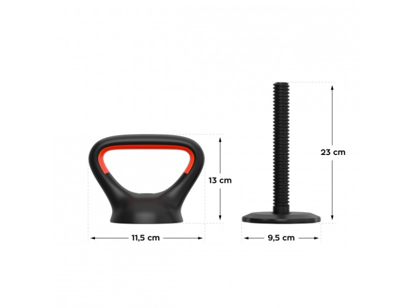 Athler AT-LION 25 Set tegova 20kg, 4-in-1 funkcija: bučica, šipka, zvono, pokretna šipka, materijal: pjena.
