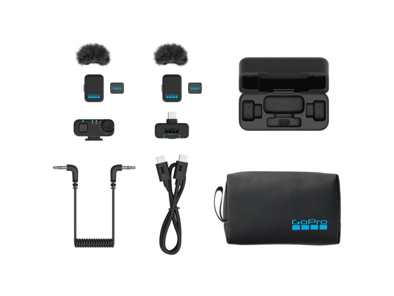 GoPro Wireless Mic Complete Kit, 2 Clip-On Transmitters w/ Built-In Mics