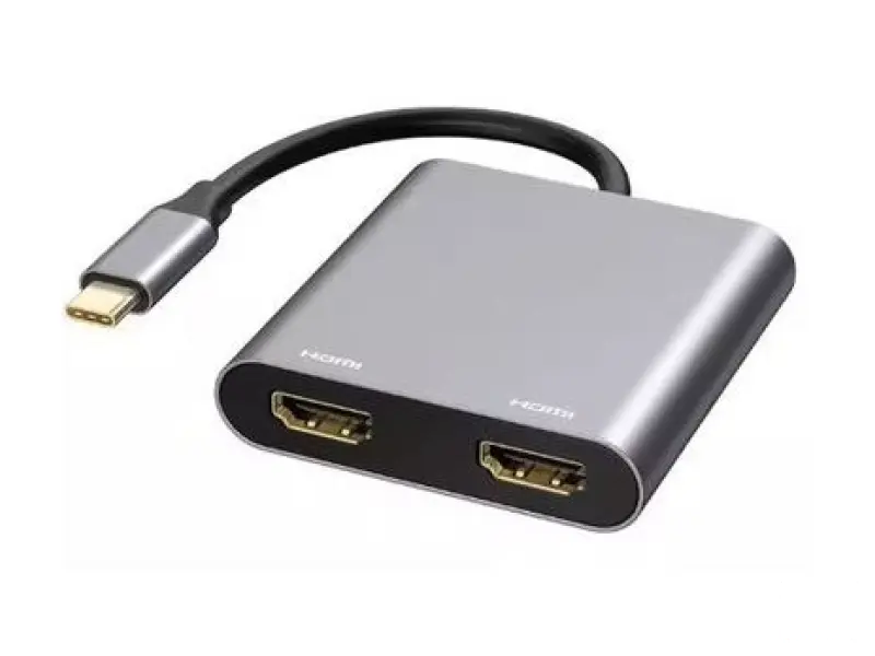 E-GREEN Adapter USB 3.1 tip C (M) - 2 x HDMI + USB 3.0