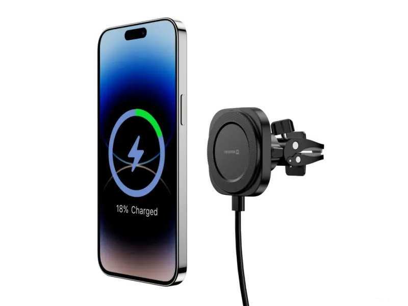 Swissten Magstick Car Holder With Wireless Charger 15W / 7,5W (MagSafe compatibile)