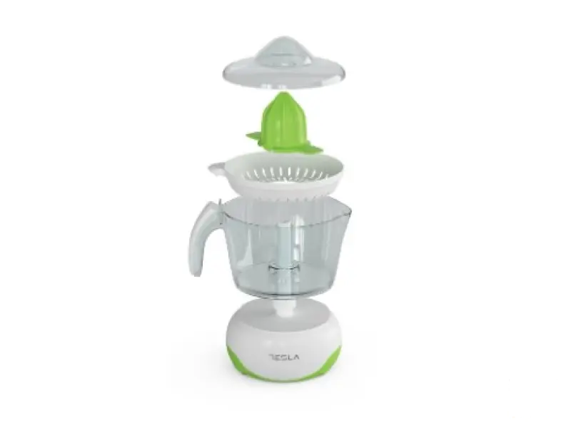 Tesla CJ100WG, Citrus sokovnik, 40W, bijelo-zeleni2, dva nastavka, 700ml, plastika