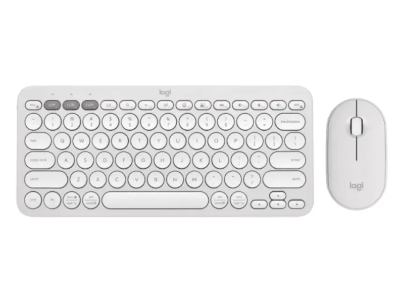 LOGITECH Pebble2 Wireless Combo US tastatura + miš bela 