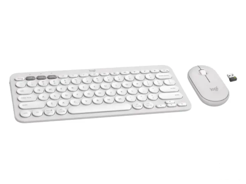 LOGITECH Pebble2 Wireless Combo US tastatura + miš bela 