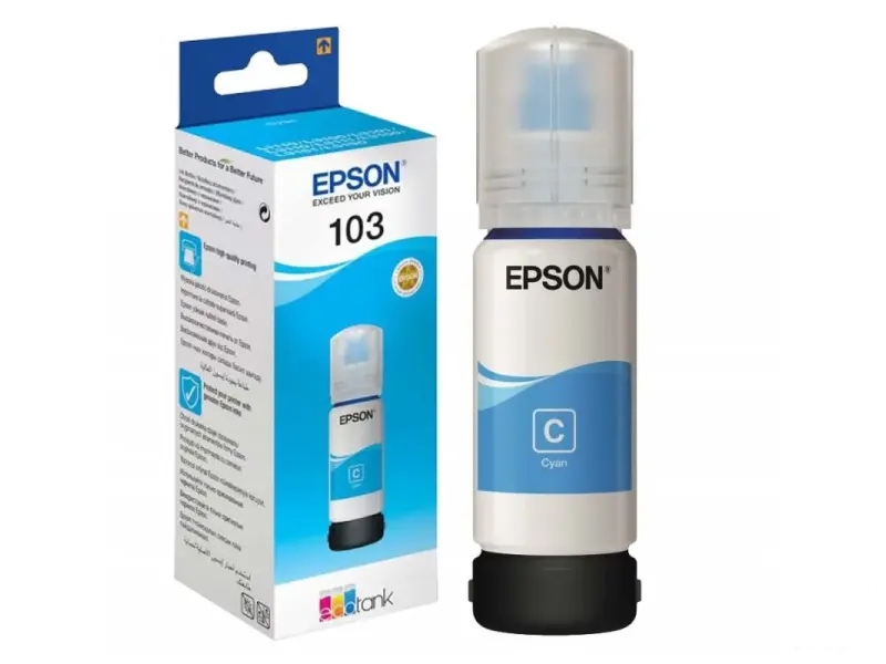 EPSON C13T00S24A 103 EcoTank Cyan ink bottle