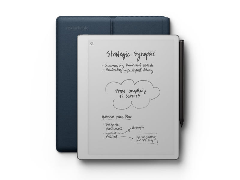 reMarkable Paper Pure +Marker Plus+Sleeve Folio Blue