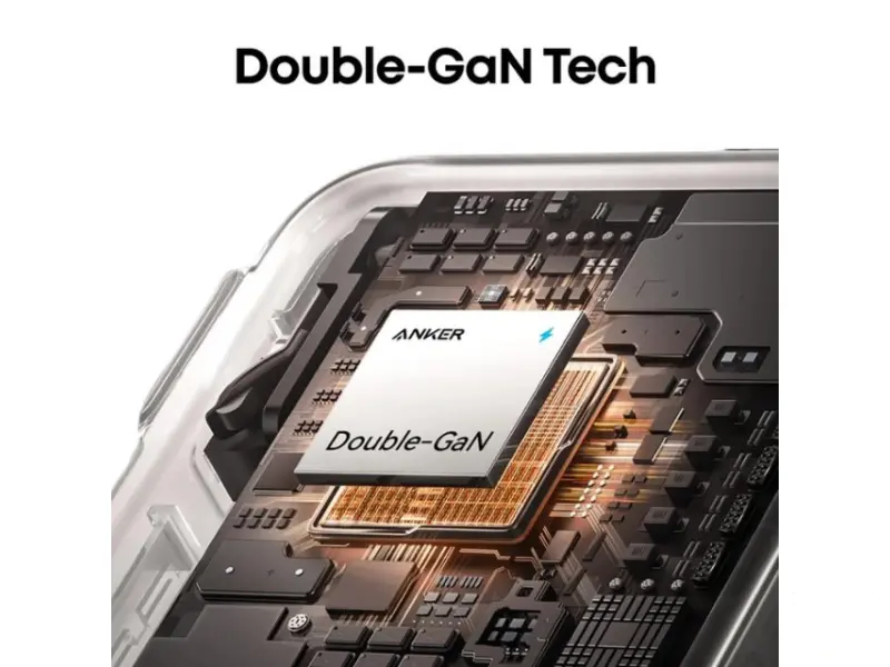 ANKER Nano 70W GaN zidni brzi punjač, 3-porta (2x USB-C i 1x USB-A) crni 