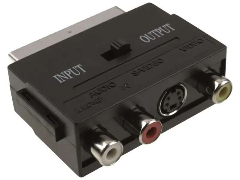 FAST ASIA Adapter Scart - 3xRCA + S-Video crni 