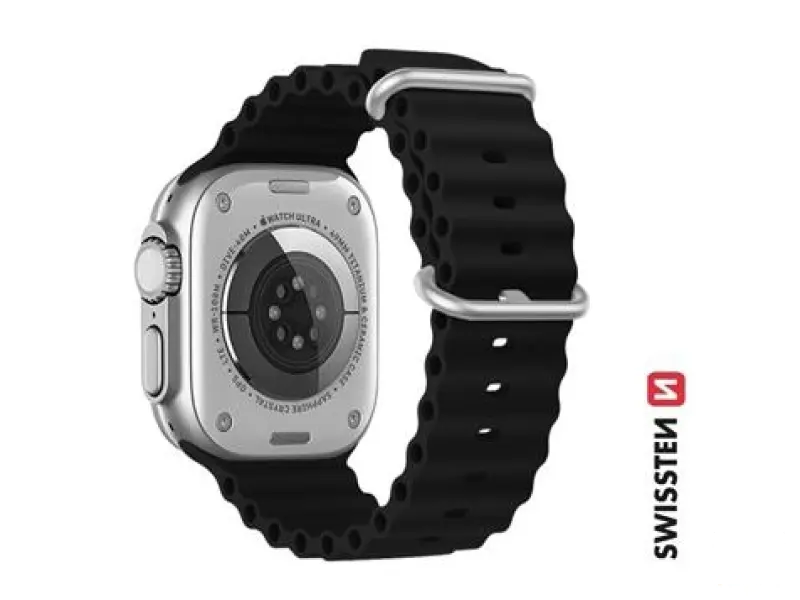 Swissten silikonski remen za Apple Watch 42–49 mm