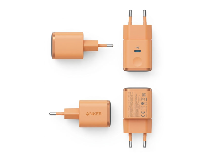 ANKER Nano 45W putni zidni punjač sa ekranom, USB-C port, narandžasti