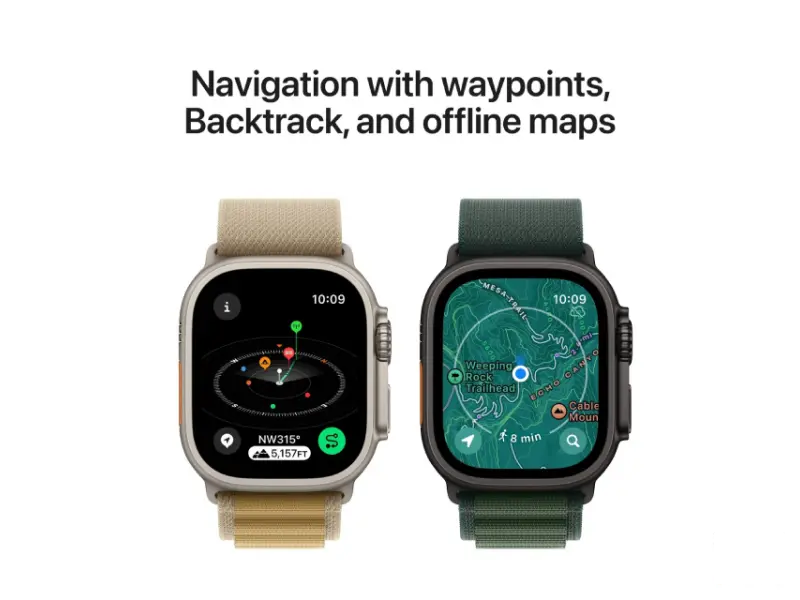 APPLE Watch Ultra2 v2 Cellular 49mm Natural Titanium Case with Natural Titanium Milanese Loop - M (mx5r3se/a) 