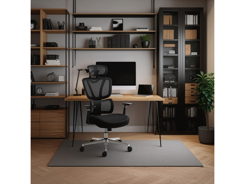 Mark Adler Ergonomska stolica Expert 4.6 Black, Materijal:Mesh, podesiva visina/ruke/podloga za noge, ergonomski dizajn.