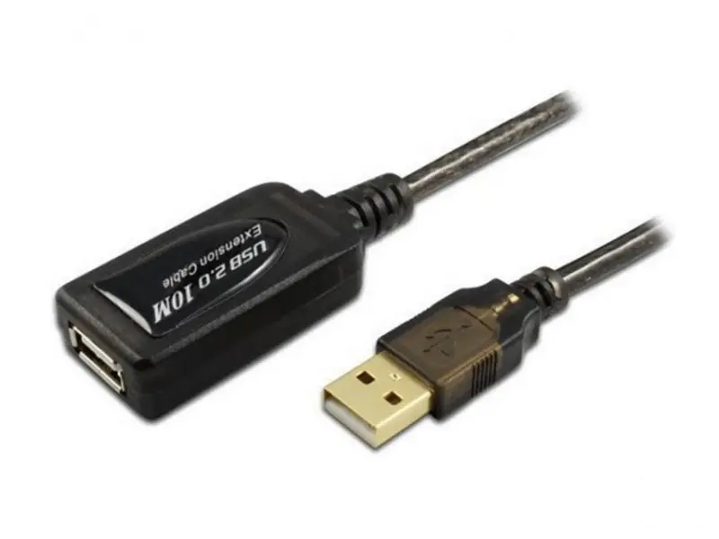 E-GREEN Kabl sa pojačivačem USB A - USB A M/F 10m crni 
