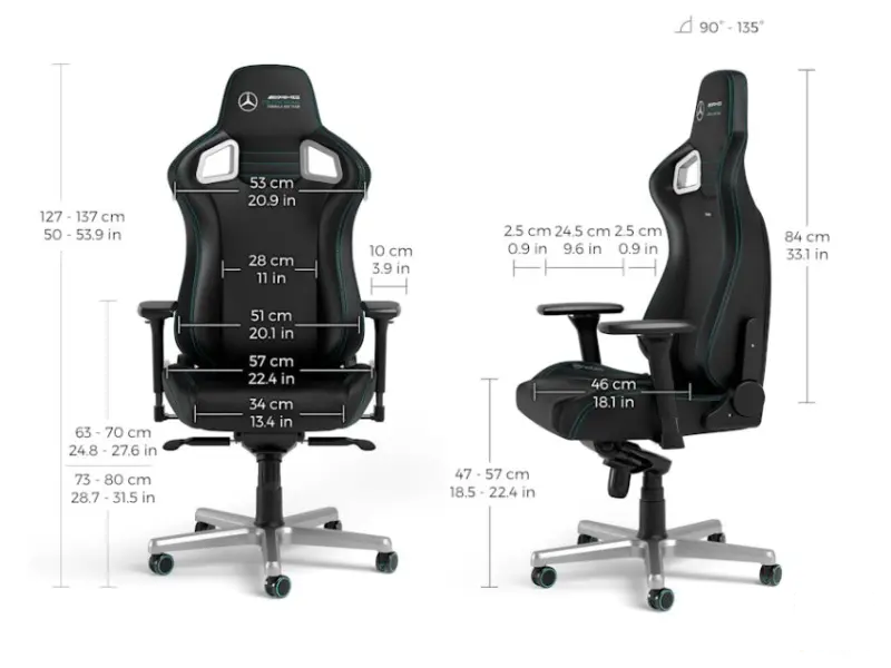 NOBLECHAIRS EPIC Mercedes-AMG Petronas F1 Team Edition Gaming stolica 