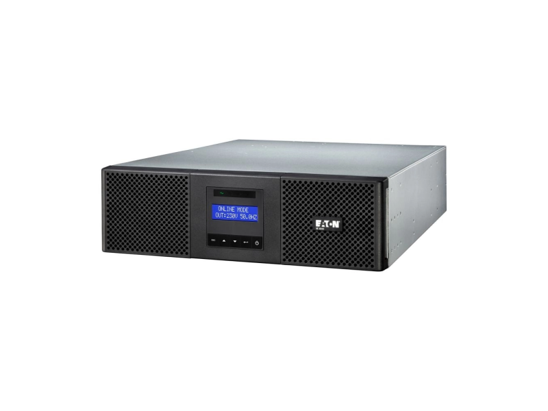 Eaton 9E UPS, 6000 VA, 5400 W, Input: Hardwired, Outputs:(8)C13,(2)C19,Rack,3U, Online/Double-conv