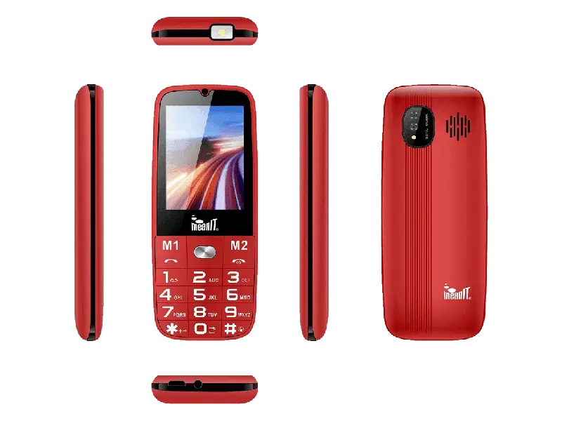 MeanIT Mobilni telefon SENIOR 15- crveni