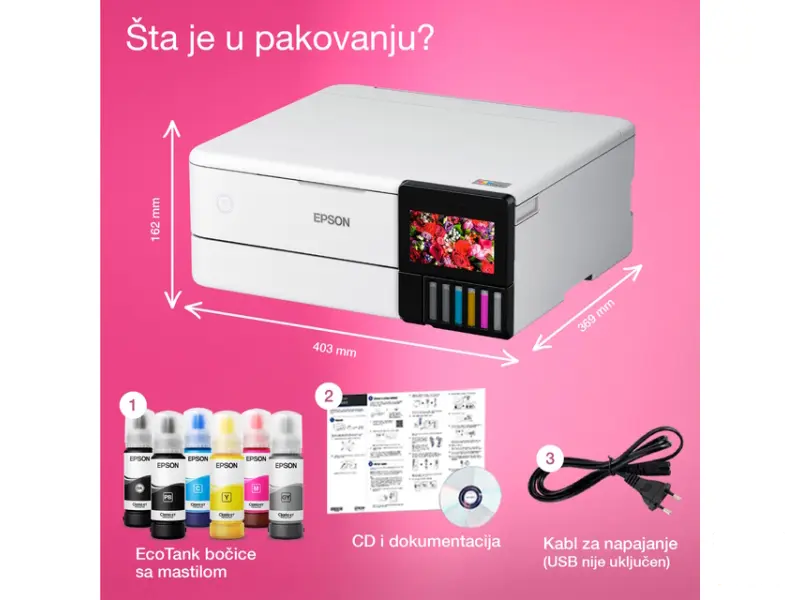 EPSON L8160 EcoTank ITS (6 boja) foto multifunkcijski štampač 