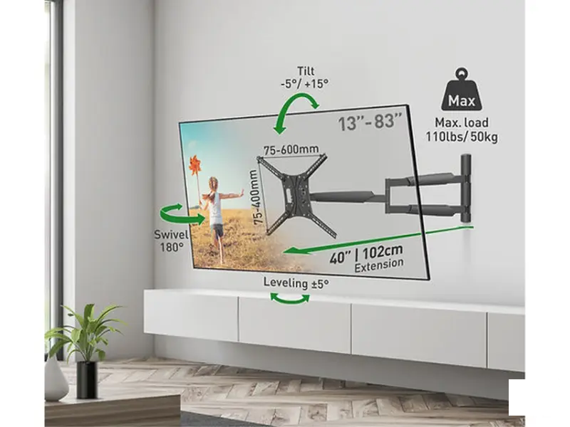 BARKAN BM443XL LCD TV zglobni zidni nosač od 13 do 86 inča 