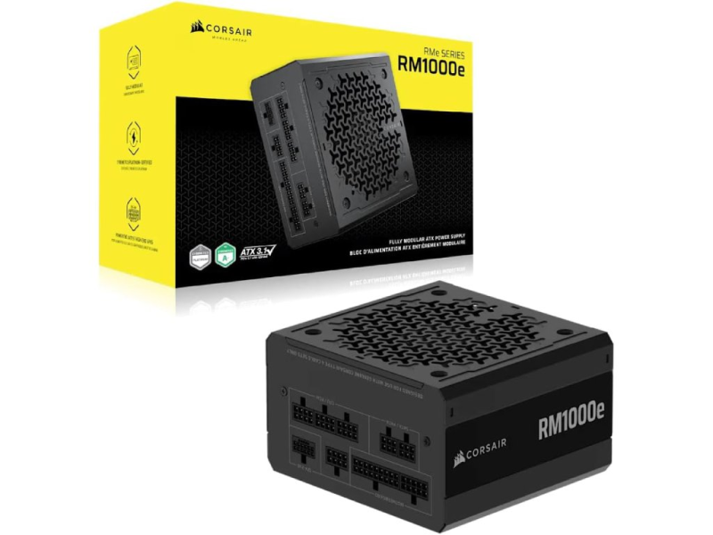 CORSAIR RMe Series RM1000e 1000W 80 PLUS GOLD Fully Modular Low-Noise ATX 3.1 Power Supply, PCIe 5.1