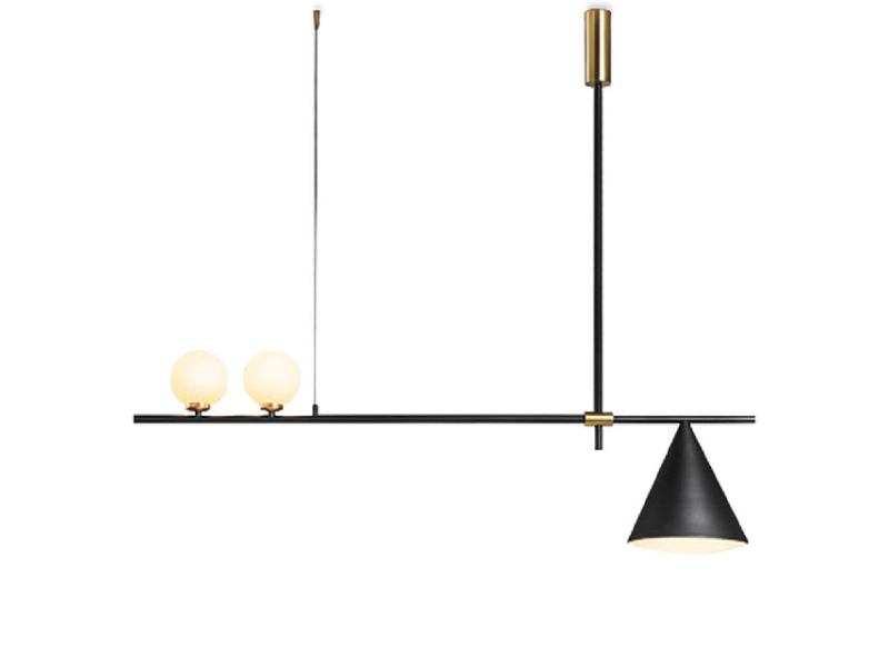 MARLUX 9675BK-3 viseći luster sa 2+1 kuglom crni