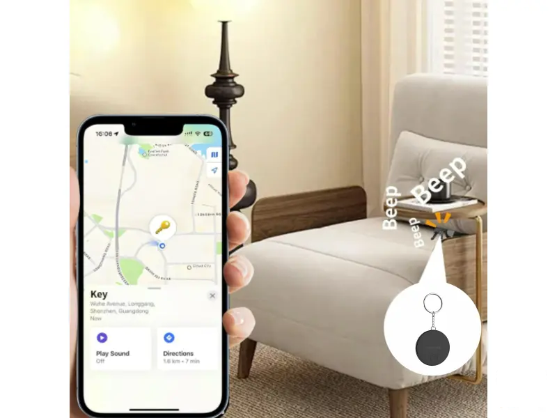 Swissten Find Tag Smart Locator With Apple Find My Function - Black