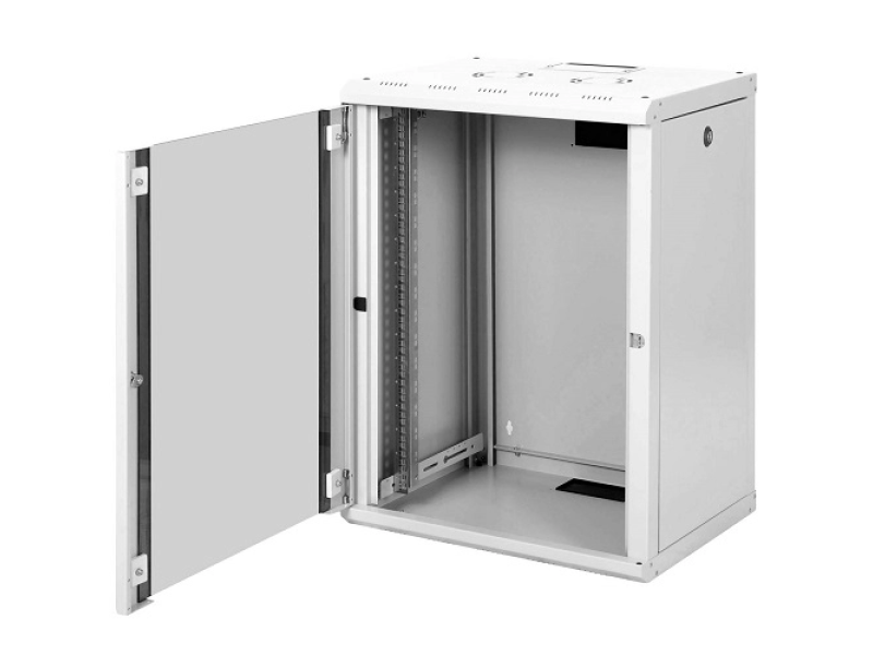 Digitus 16U network rack, wall, 19" Unique 820x600x450 mm, sivi