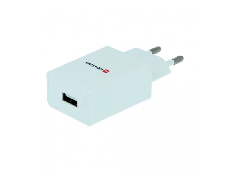 Swissten TRAVEL CHARGER SMART IC WITH 1x USB 1A POWER + DATA CABLE USB / LIGHTNING 1,2 M WHITE