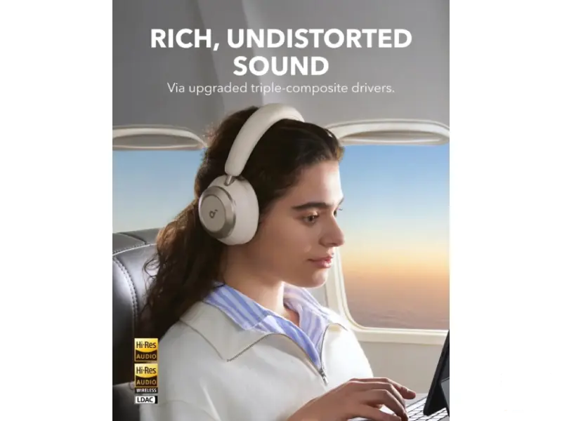 ANKER Soundcore Space One Pro ANC BT slušalice bele 