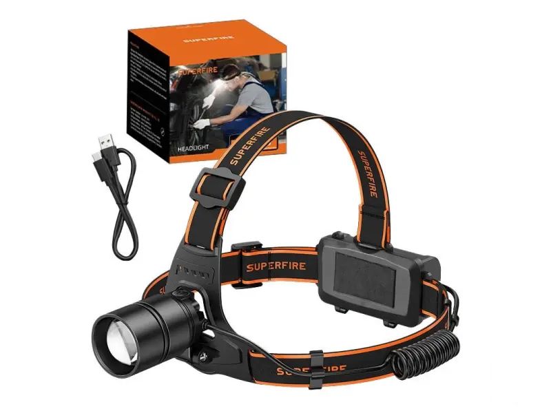 Superfire HL71 baterijska lampa 500Im USB-C